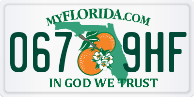 FL license plate 0679HF
