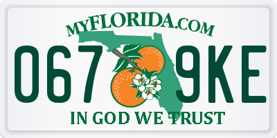 FL license plate 0679KE