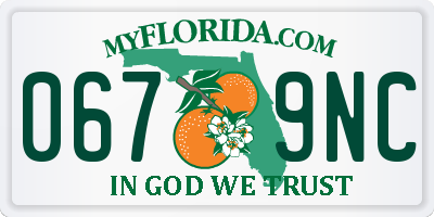 FL license plate 0679NC