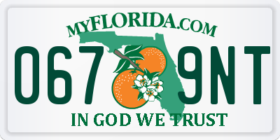 FL license plate 0679NT
