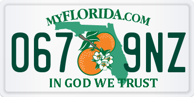 FL license plate 0679NZ