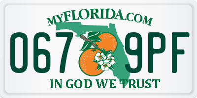 FL license plate 0679PF