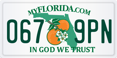 FL license plate 0679PN