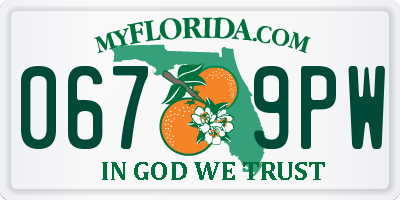 FL license plate 0679PW