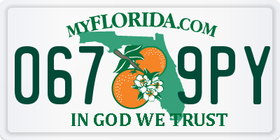 FL license plate 0679PY