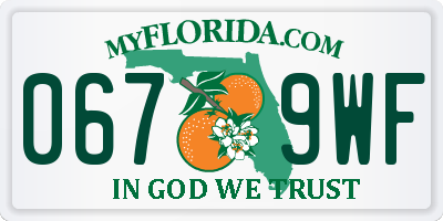 FL license plate 0679WF