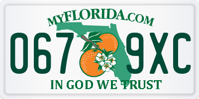 FL license plate 0679XC