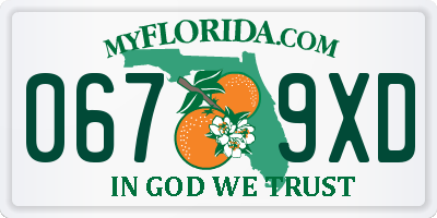 FL license plate 0679XD