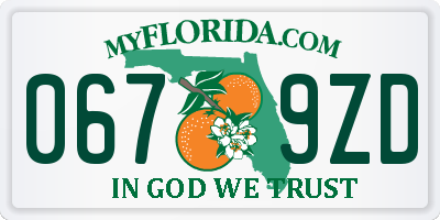 FL license plate 0679ZD