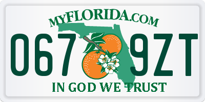 FL license plate 0679ZT