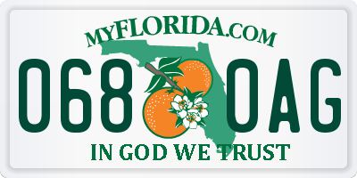 FL license plate 0680AG