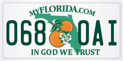 FL license plate 0680AI