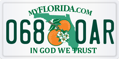 FL license plate 0680AR