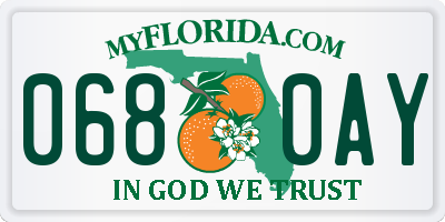 FL license plate 0680AY