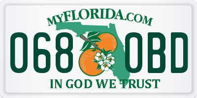 FL license plate 0680BD