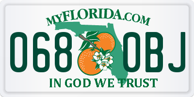 FL license plate 0680BJ