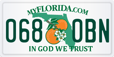 FL license plate 0680BN