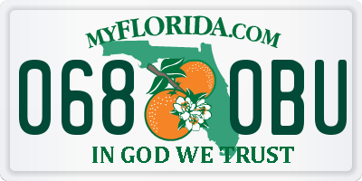 FL license plate 0680BU