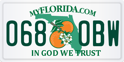 FL license plate 0680BW