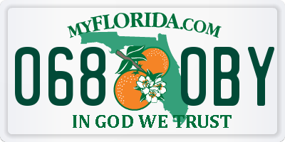 FL license plate 0680BY