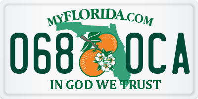 FL license plate 0680CA