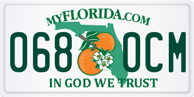 FL license plate 0680CM