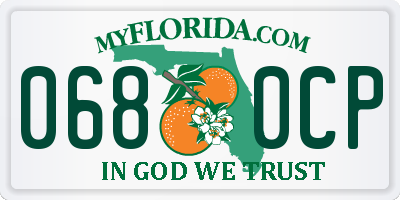 FL license plate 0680CP
