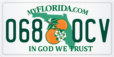 FL license plate 0680CV