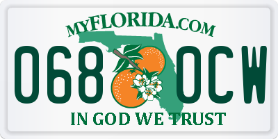 FL license plate 0680CW