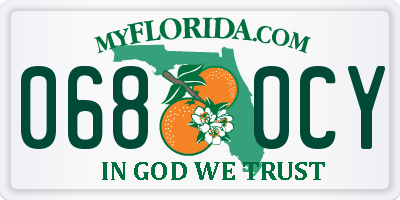FL license plate 0680CY