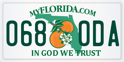 FL license plate 0680DA