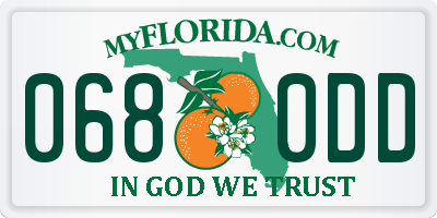 FL license plate 0680DD