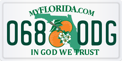 FL license plate 0680DG