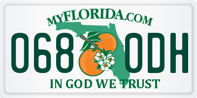 FL license plate 0680DH