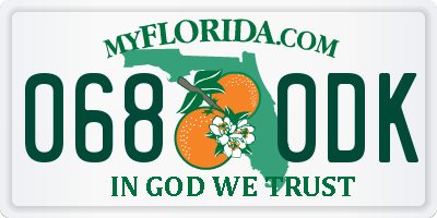 FL license plate 0680DK