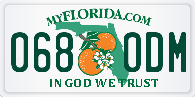FL license plate 0680DM
