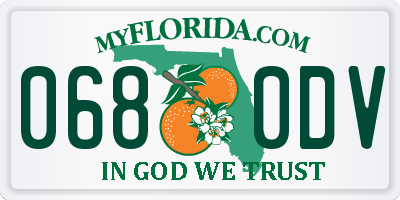 FL license plate 0680DV