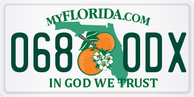 FL license plate 0680DX