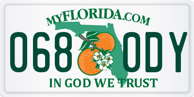 FL license plate 0680DY