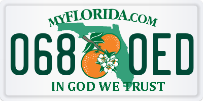 FL license plate 0680ED