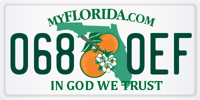 FL license plate 0680EF