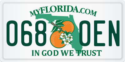 FL license plate 0680EN
