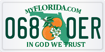 FL license plate 0680ER