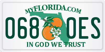 FL license plate 0680ES