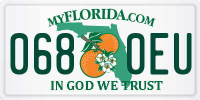 FL license plate 0680EU