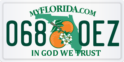 FL license plate 0680EZ