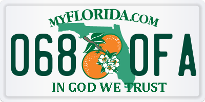 FL license plate 0680FA