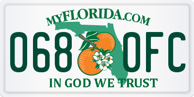 FL license plate 0680FC