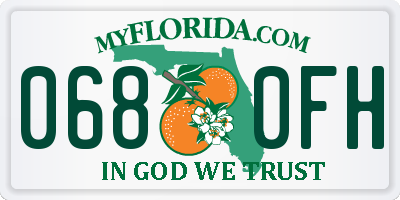 FL license plate 0680FH