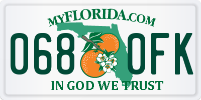 FL license plate 0680FK